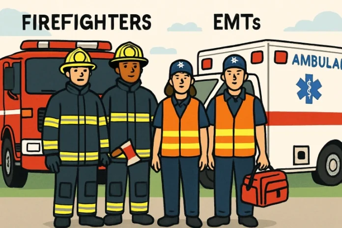 Firefighters and EMTs
